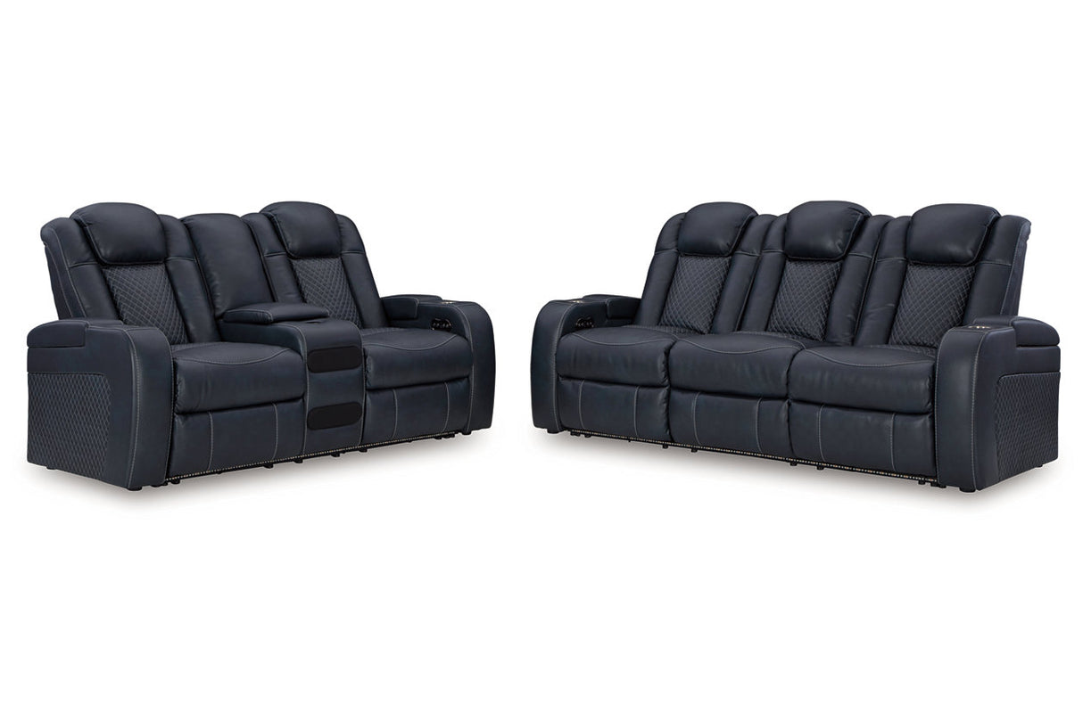 Fyne-Dyme Sapphire Power Reclining Living Room Set from Ashley - Luna Furniture