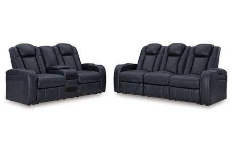 Fyne-Dyme Sapphire Power Reclining Living Room Set from Ashley - Luna Furniture