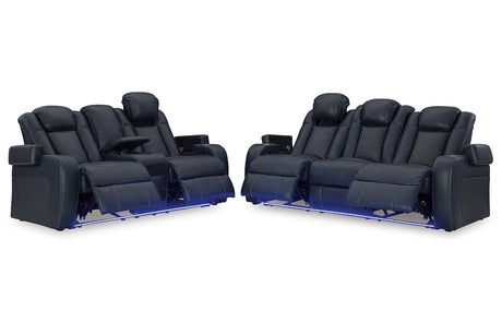 Fyne-Dyme Sapphire Power Reclining Living Room Set from Ashley - Luna Furniture