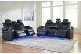 Fyne-Dyme Sapphire Power Reclining Living Room Set from Ashley - Luna Furniture