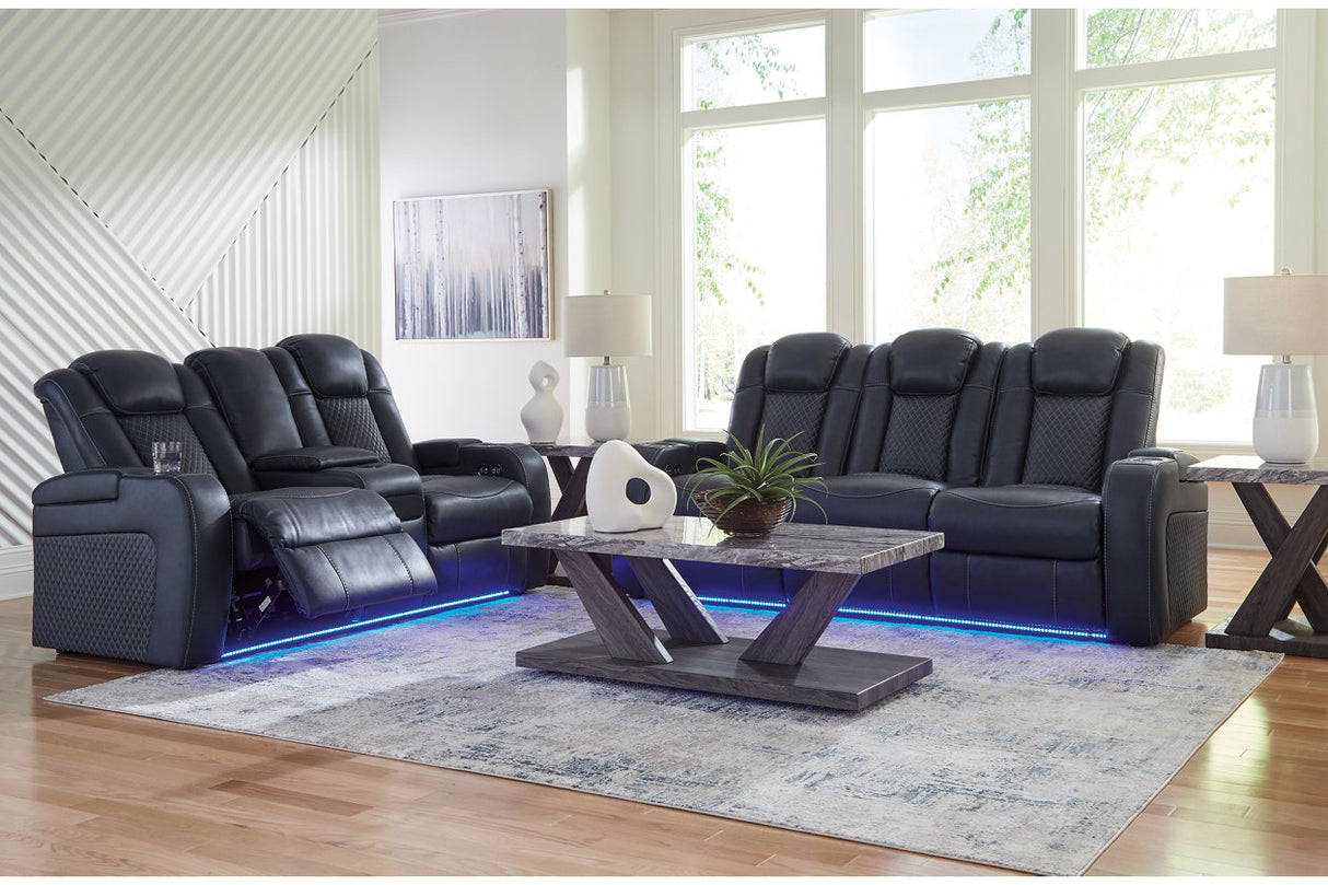 Fyne-Dyme Sapphire Power Reclining Living Room Set from Ashley - Luna Furniture