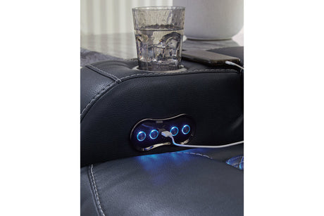 Fyne-Dyme Sapphire Power Reclining Living Room Set from Ashley - Luna Furniture