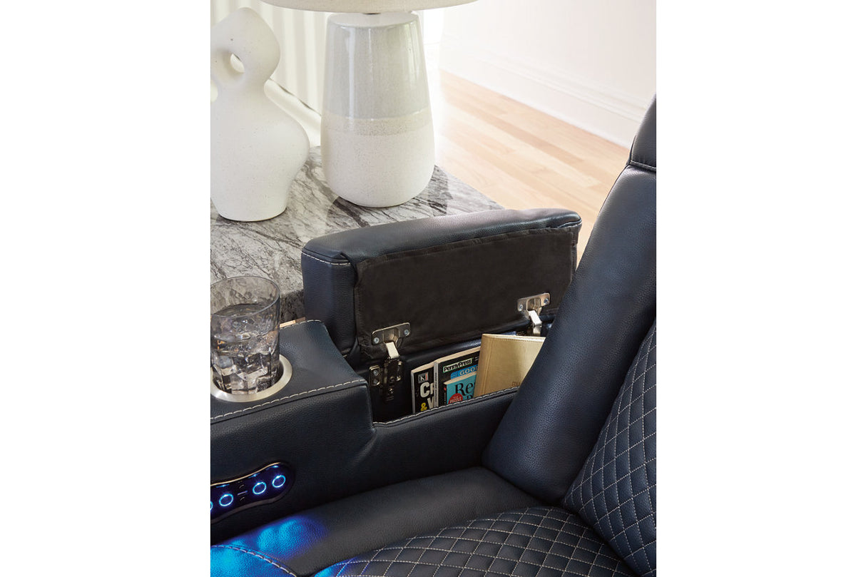 Fyne-Dyme Sapphire Power Reclining Living Room Set from Ashley - Luna Furniture