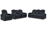 Fyne-Dyme Sapphire Power Reclining Sofa, Loveseat and Recliner from Ashley - Luna Furniture