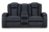 Fyne-Dyme Sapphire Power Reclining Sofa, Loveseat and Recliner from Ashley - Luna Furniture