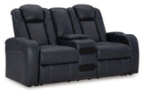 Fyne-Dyme Sapphire Power Reclining Sofa, Loveseat and Recliner from Ashley - Luna Furniture
