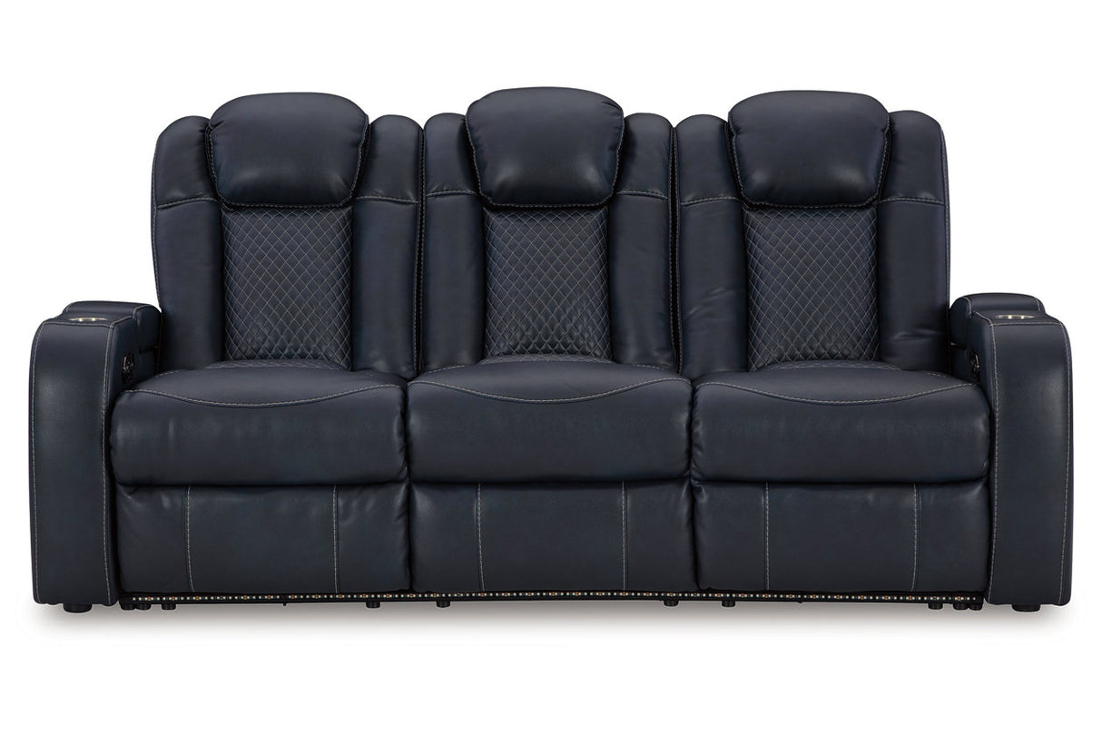 Fyne-Dyme Sapphire Power Reclining Sofa, Loveseat and Recliner from Ashley - Luna Furniture
