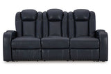 Fyne-Dyme Sapphire Power Reclining Sofa, Loveseat and Recliner from Ashley - Luna Furniture