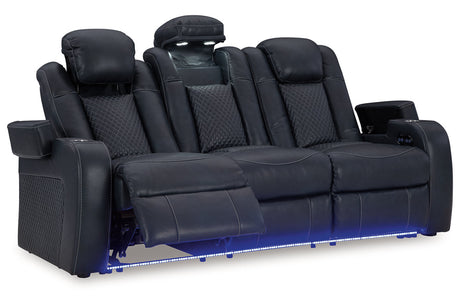 Fyne-Dyme Sapphire Power Reclining Sofa, Loveseat and Recliner from Ashley - Luna Furniture