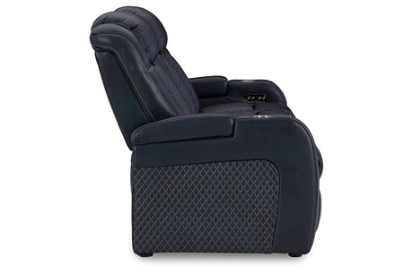 Fyne-Dyme Sapphire Power Reclining Sofa, Loveseat and Recliner from Ashley - Luna Furniture