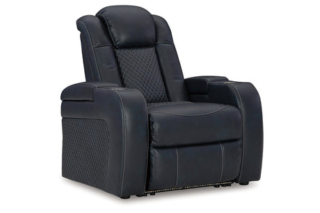 Fyne-Dyme Sapphire Power Reclining Sofa, Loveseat and Recliner from Ashley - Luna Furniture