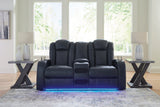 Fyne-Dyme Sapphire Power Reclining Sofa, Loveseat and Recliner from Ashley - Luna Furniture