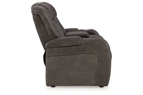 Fyne-Dyme Shadow Power Reclining Sofa, Loveseat and Recliner from Ashley - Luna Furniture
