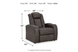 Fyne-Dyme Shadow Power Reclining Sofa, Loveseat and Recliner from Ashley - Luna Furniture