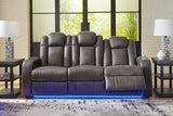 Fyne-Dyme Shadow Power Reclining Sofa, Loveseat and Recliner from Ashley - Luna Furniture