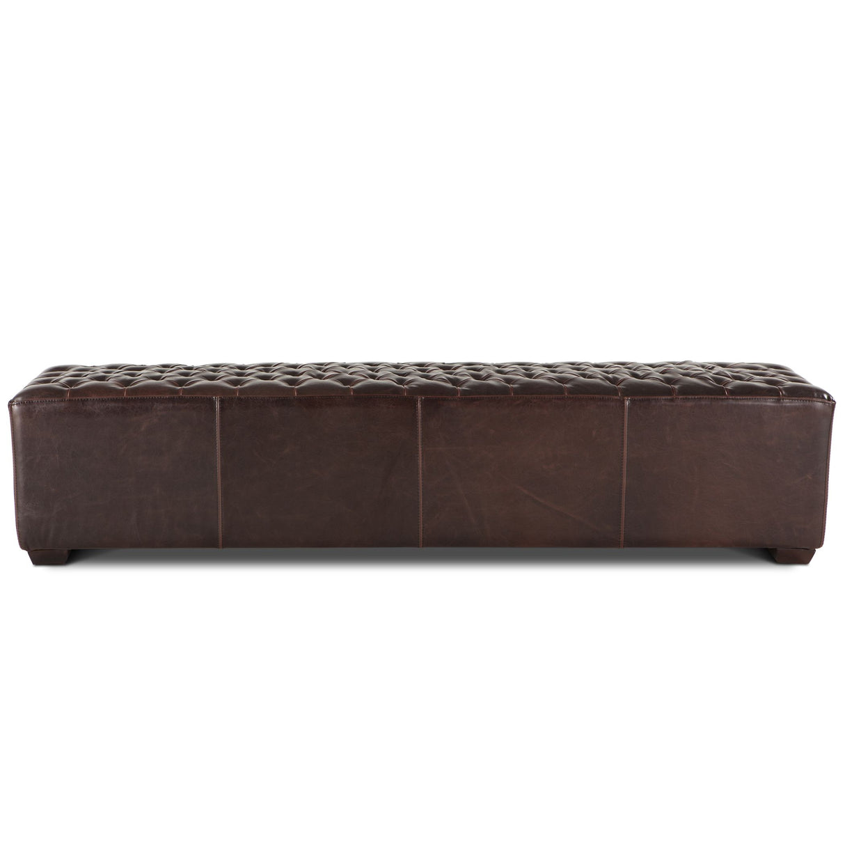 D'Orsay 79" Upholstered Bench in Brown Leather from Home Trends & Design - Luna Furniture