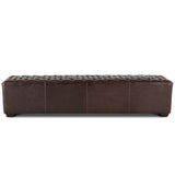 D'Orsay 79" Upholstered Bench in Brown Leather from Home Trends & Design - Luna Furniture
