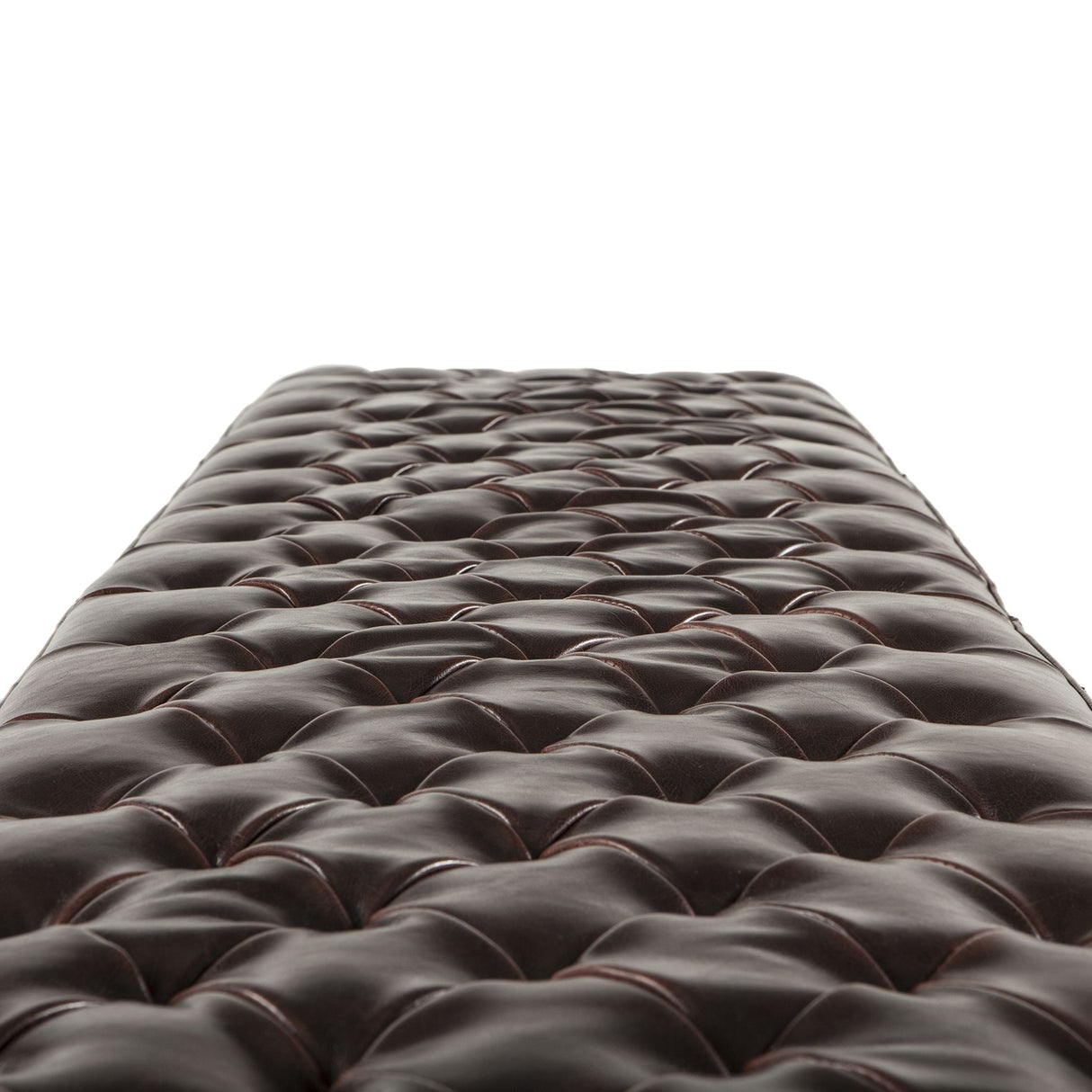 D'Orsay 79" Upholstered Bench in Brown Leather from Home Trends & Design - Luna Furniture