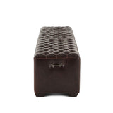 D'Orsay 79" Upholstered Bench in Brown Leather from Home Trends & Design - Luna Furniture