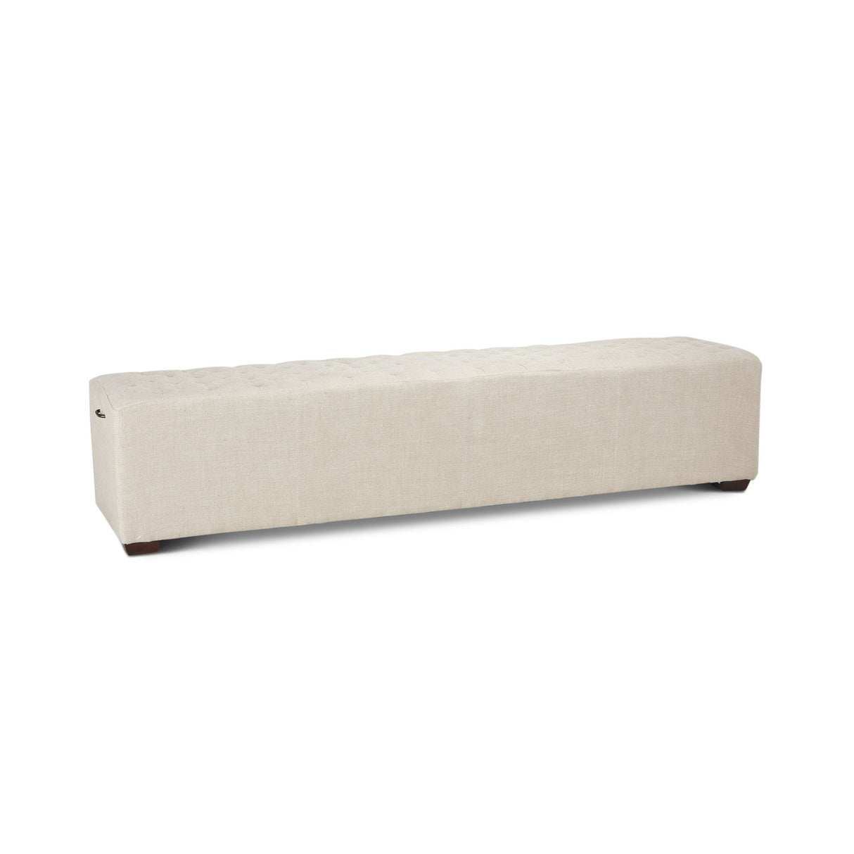 D'Orsay 79" Upholstered Bench in Beige Linen from Home Trends & Design - Luna Furniture