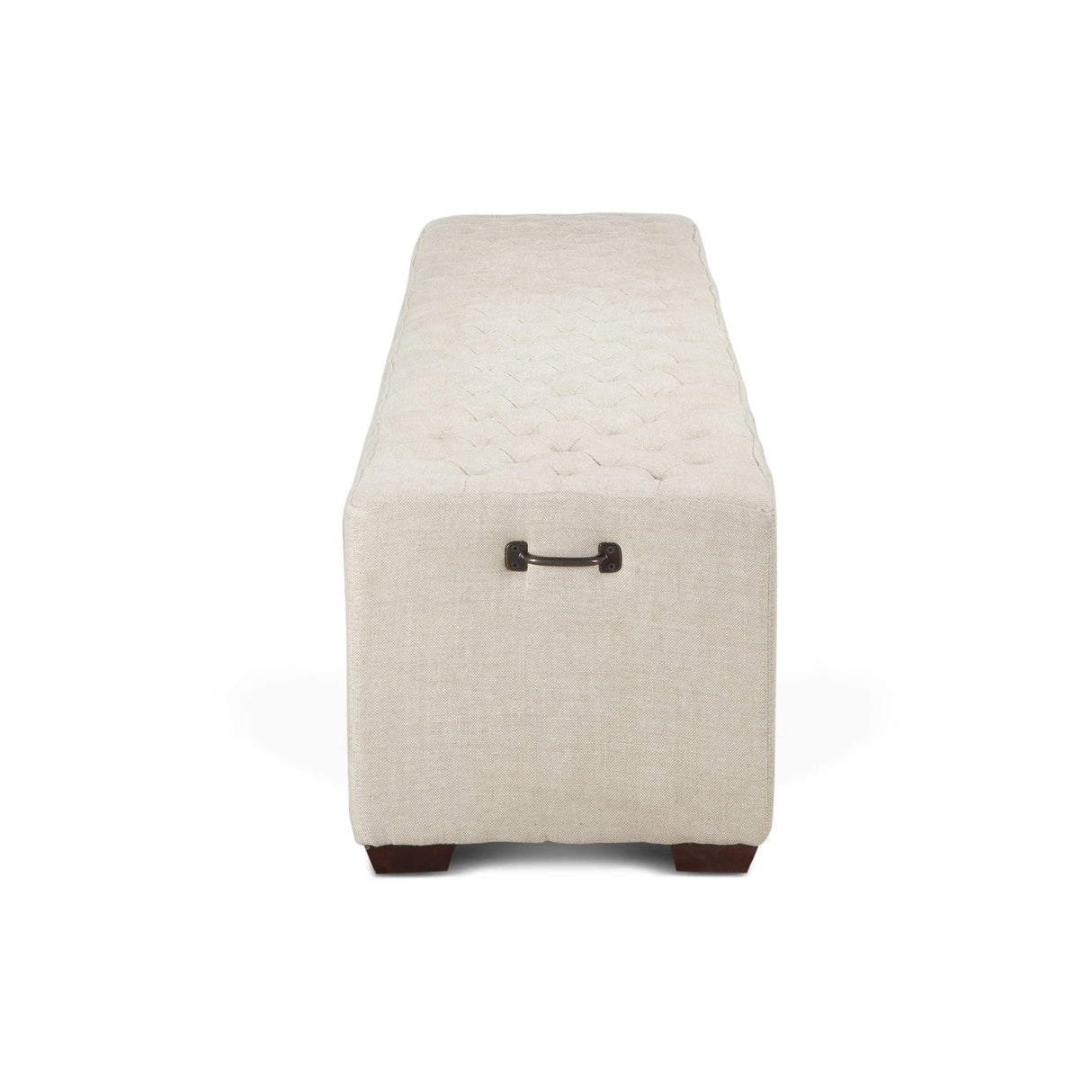 D'Orsay 79" Upholstered Bench in Beige Linen from Home Trends & Design - Luna Furniture