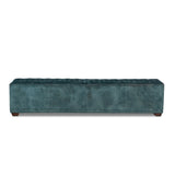 D'Orsay Green Velvet 79" Upholstered Bench