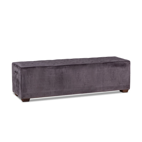 D'Orsay 59" Upholstered Bench in Asphalt Velvet from Home Trends & Design - Luna Furniture