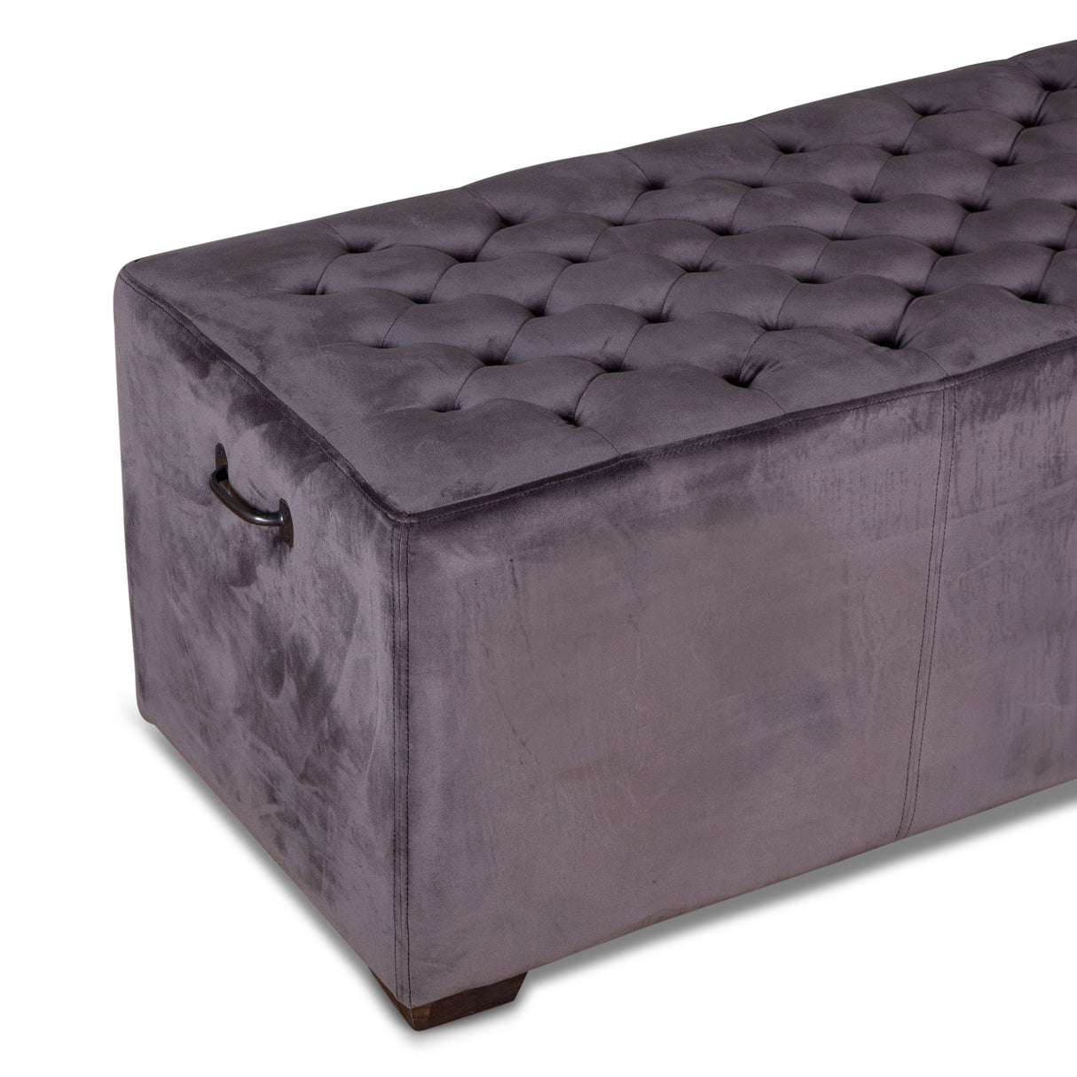 D'Orsay 59" Upholstered Bench in Asphalt Velvet from Home Trends & Design - Luna Furniture