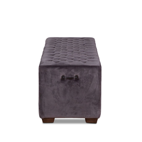 D'Orsay 59" Upholstered Bench in Asphalt Velvet from Home Trends & Design - Luna Furniture