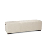 D'Orsay 59" Upholstered Bench in Beige Linen from Home Trends & Design - Luna Furniture