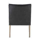 Madison 24" Dining Armchair in Black Eco Leather with Light Legs from Home Trends & Design - Luna Furniture