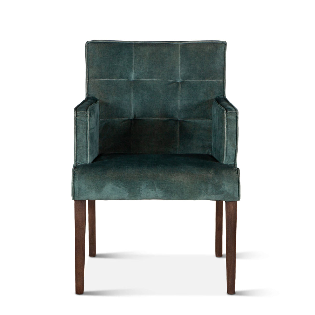 Madison 24" Dining Armchair in Green Velvet with Dark Legs from Home Trends & Design - Luna Furniture