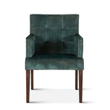 Madison 24" Dining Armchair in Green Velvet with Dark Legs from Home Trends & Design - Luna Furniture