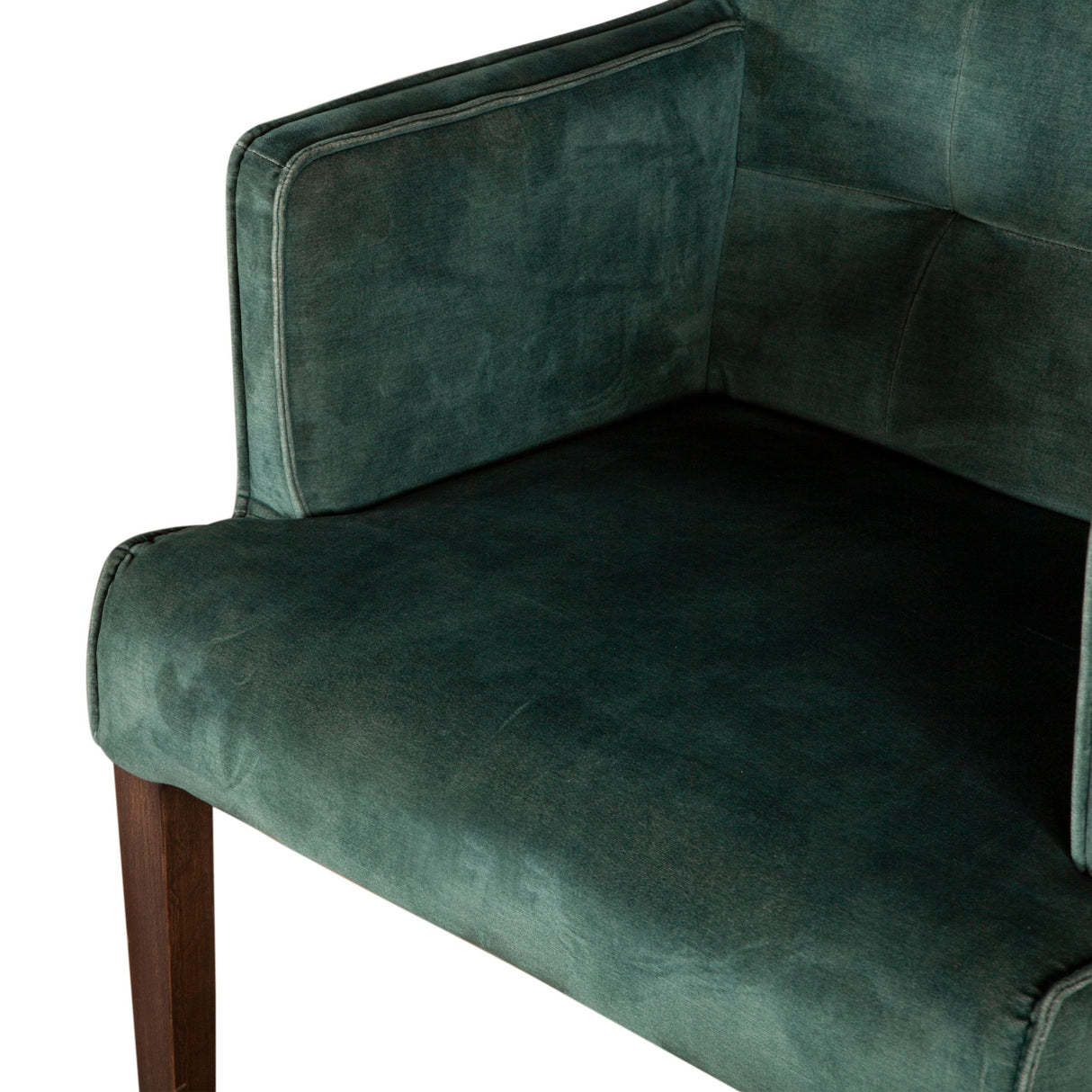 Madison 24" Dining Armchair in Green Velvet with Dark Legs from Home Trends & Design - Luna Furniture