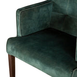 Madison 24" Dining Armchair in Green Velvet with Dark Legs from Home Trends & Design - Luna Furniture