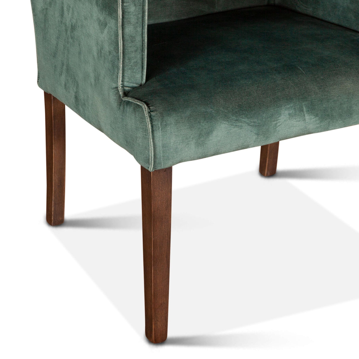 Madison 24" Dining Armchair in Green Velvet with Dark Legs from Home Trends & Design - Luna Furniture