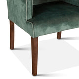 Madison 24" Dining Armchair in Green Velvet with Dark Legs from Home Trends & Design - Luna Furniture