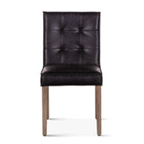 Madison 18" Dining Chair in Black Eco Leather with Light Legs, Set of 2 from Home Trends & Design - Luna Furniture