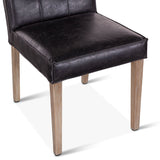 Madison 18" Dining Chair in Black Eco Leather with Light Legs, Set of 2 from Home Trends & Design - Luna Furniture