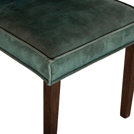 Madison 18" Dining Chair in Green Velvet with Dark Legs, Set of 2 from Home Trends & Design - Luna Furniture