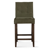 Madison Counter Chair in Green Eco Suede with Dark Legs from Home Trends & Design - Luna Furniture