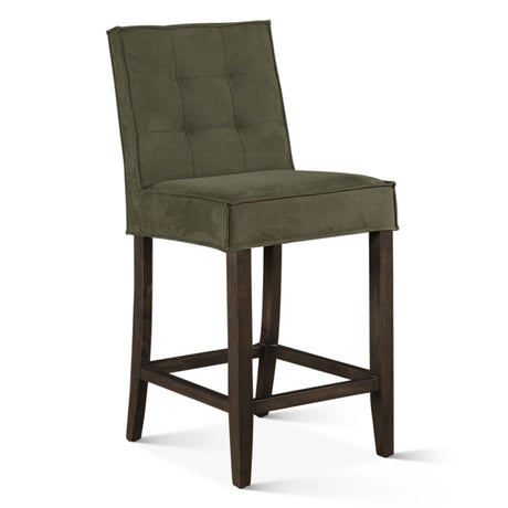 Madison Counter Chair in Green Eco Suede with Dark Legs from Home Trends & Design - Luna Furniture