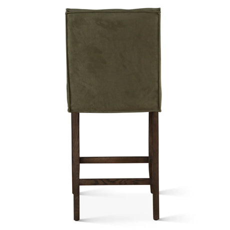 Madison Counter Chair in Green Eco Suede with Dark Legs from Home Trends & Design - Luna Furniture