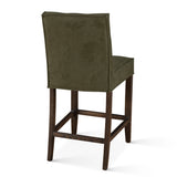 Madison Counter Chair in Green Eco Suede with Dark Legs from Home Trends & Design - Luna Furniture
