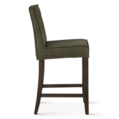 Madison Counter Chair in Green Eco Suede with Dark Legs from Home Trends & Design - Luna Furniture