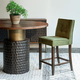 Madison Counter Chair in Green Eco Suede with Dark Legs from Home Trends & Design - Luna Furniture