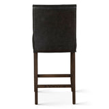 Madison Counter Chair in Black Leather with Dark Legs from Home Trends & Design - Luna Furniture