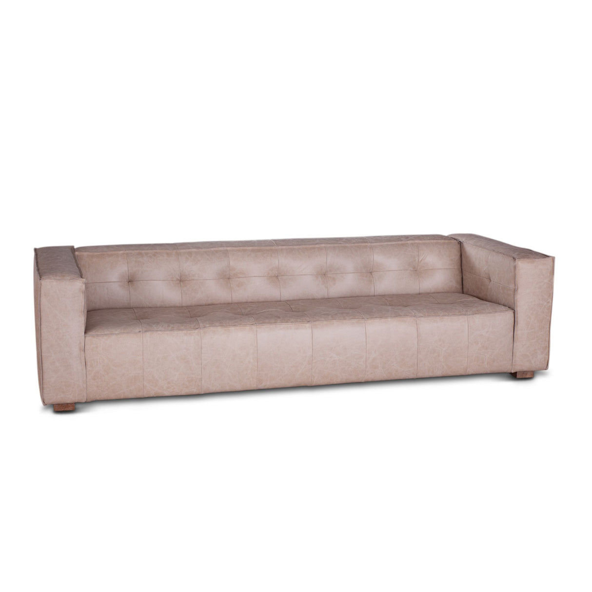Milano 106" Sofa in Vintage Cream Top Grain Leather from Home Trends & Design - Luna Furniture