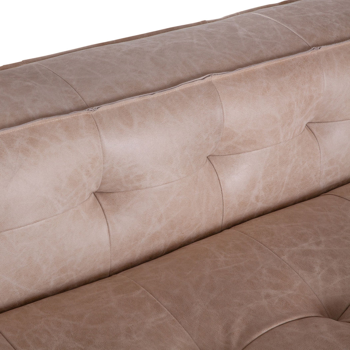Milano 106" Sofa in Vintage Cream Top Grain Leather from Home Trends & Design - Luna Furniture
