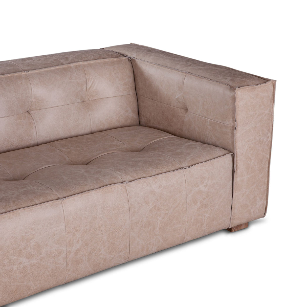 Milano 106" Sofa in Vintage Cream Top Grain Leather from Home Trends & Design - Luna Furniture